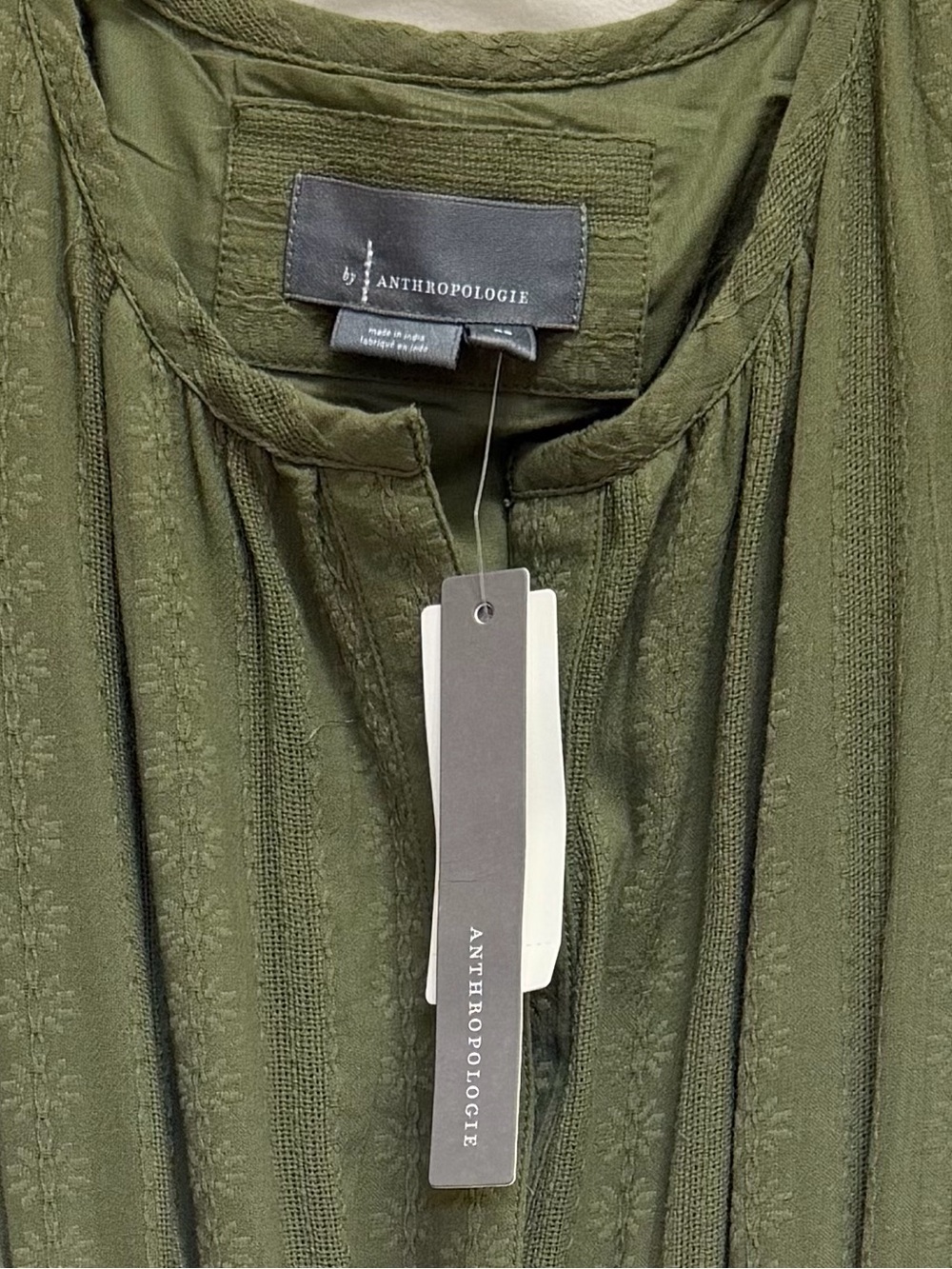 Anthropologie NWT Somerset Tiered Maxi Dress Pockets in Moss Green Size XS NEW - Picture 12 of 13